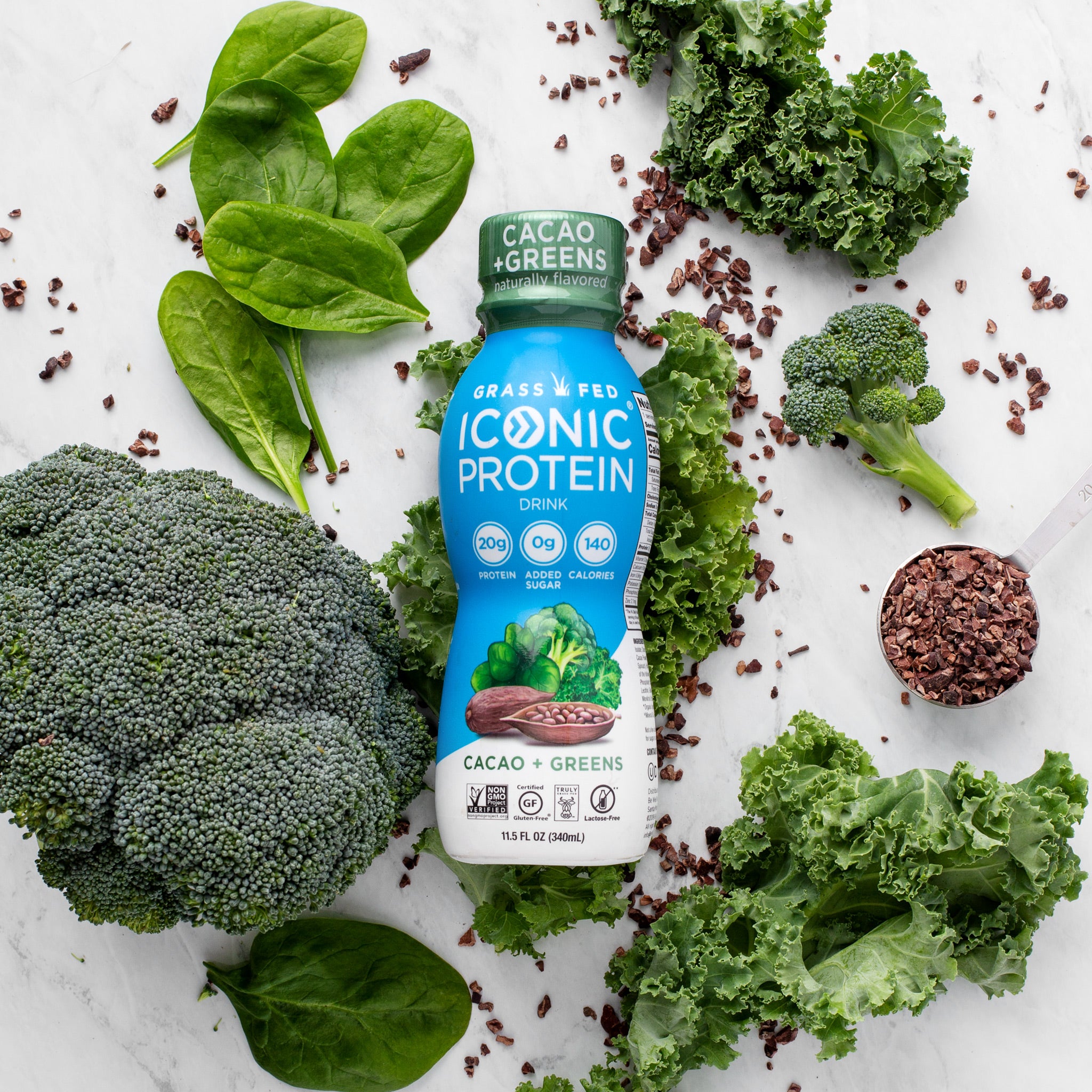 Cacao + Greens protein drink