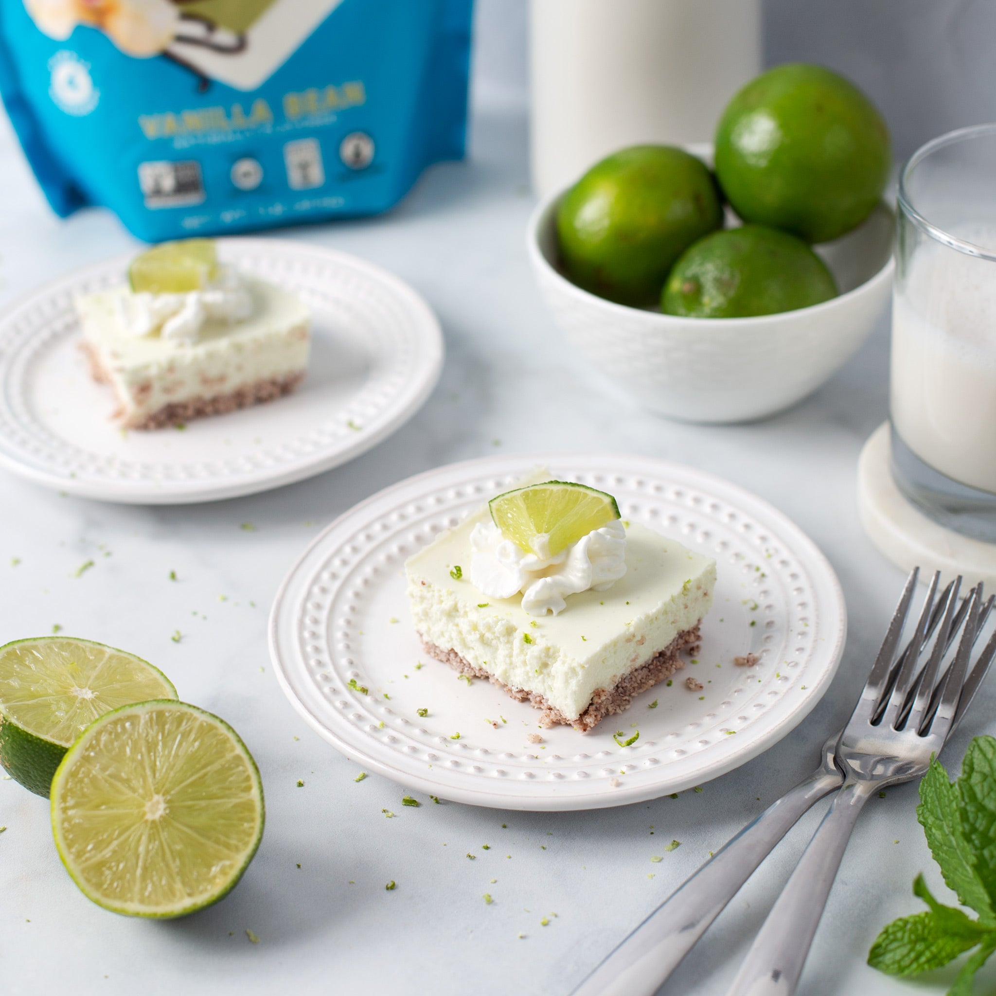 Protein Key Lime Cheesecake Slices