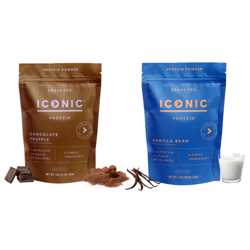 ICONIC Beverages Protein Drinks, Cafe Latte, Low Carb, High Protein, 20G  Protein + 180mg Caffeine, Grass Fed, Lactose Free, Gluten Free, Non-GMO,  Kosher, Keto Friendly, 11.5 Fl Oz (Pack of 12)