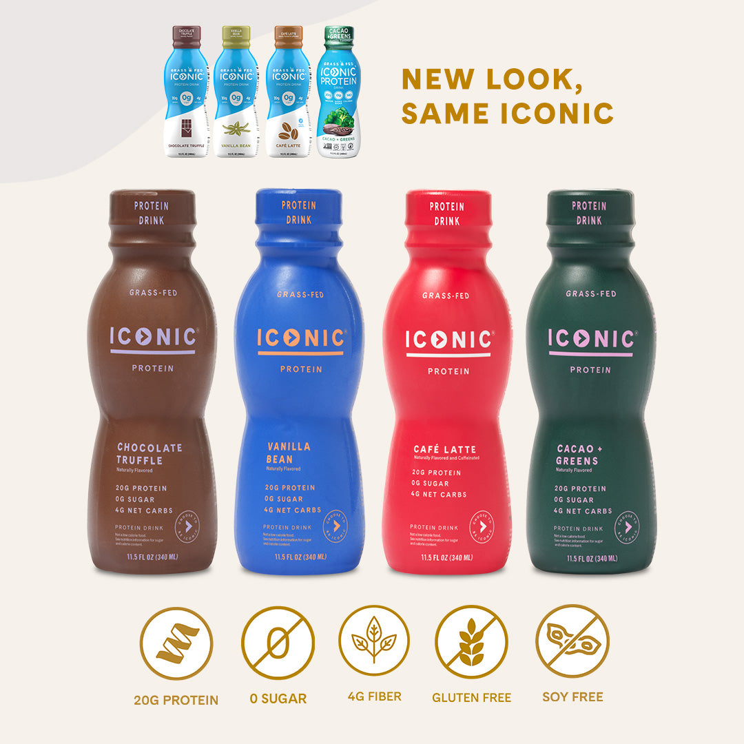 New look, same delicious taste. Transition from old packaging to new packaging.