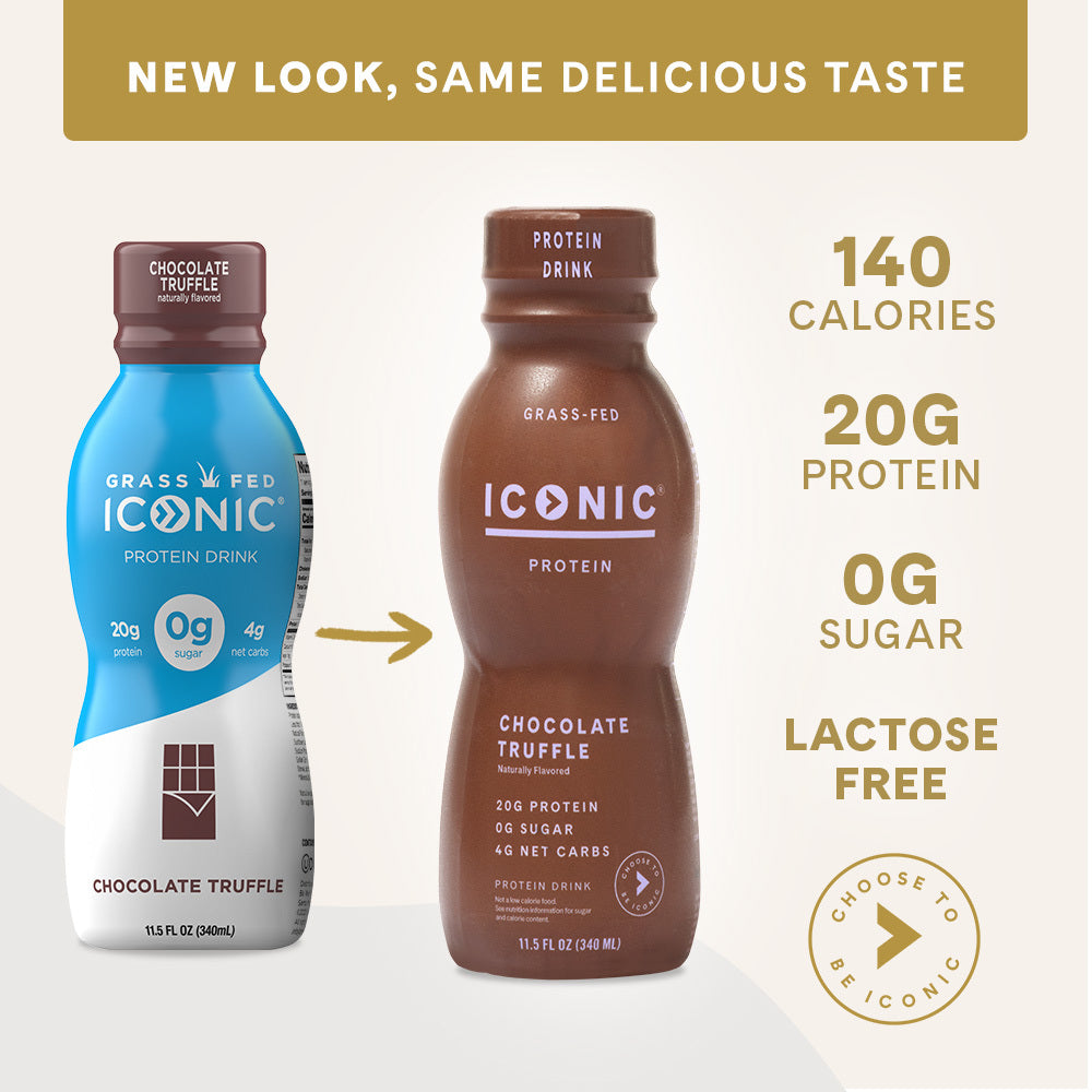 New look, same delicious taste. Transition from old packaging to new packaging.